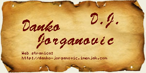 Danko Jorganović vizit kartica